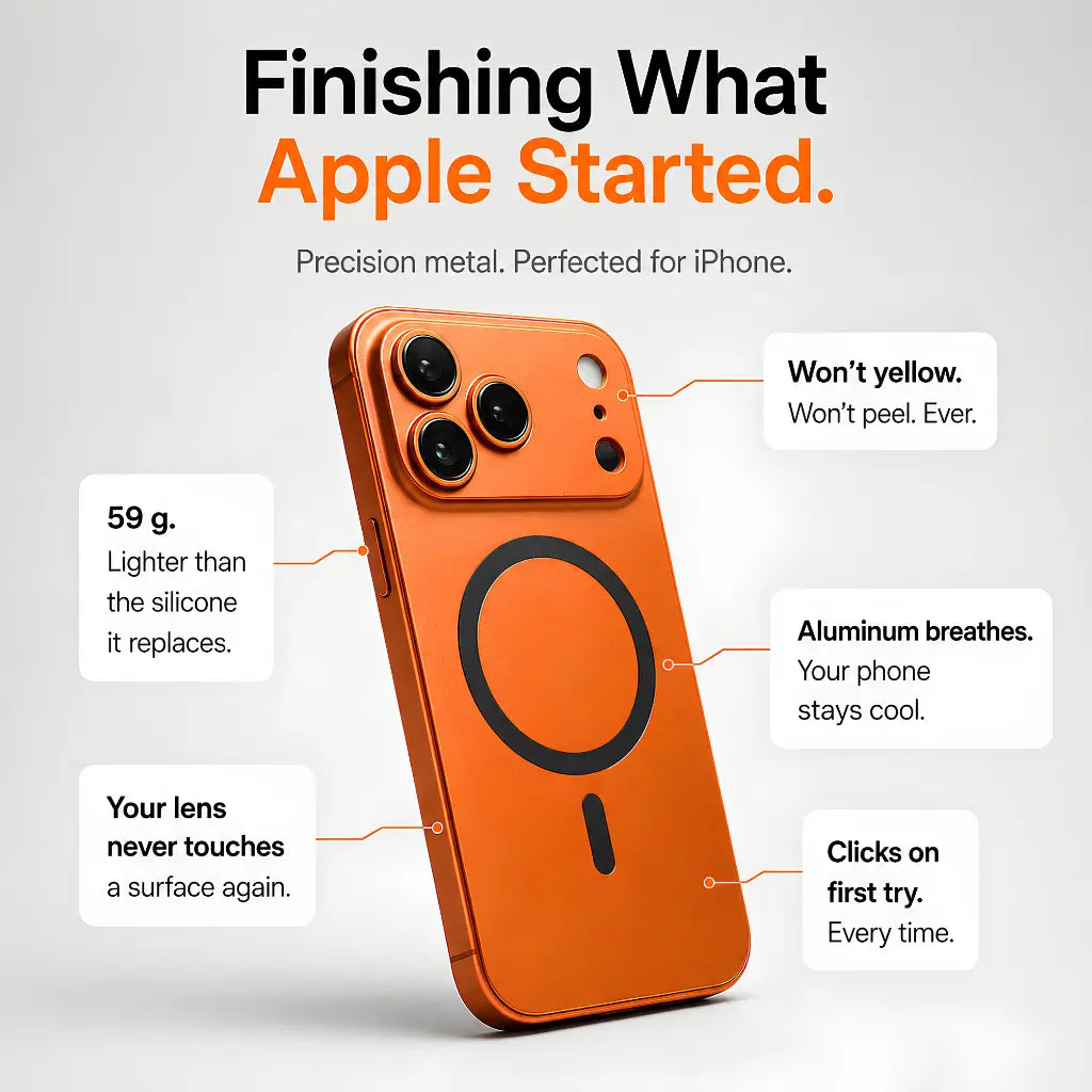 Aluminum iPhone 18 Pro Max case with secure magnetic alignment
