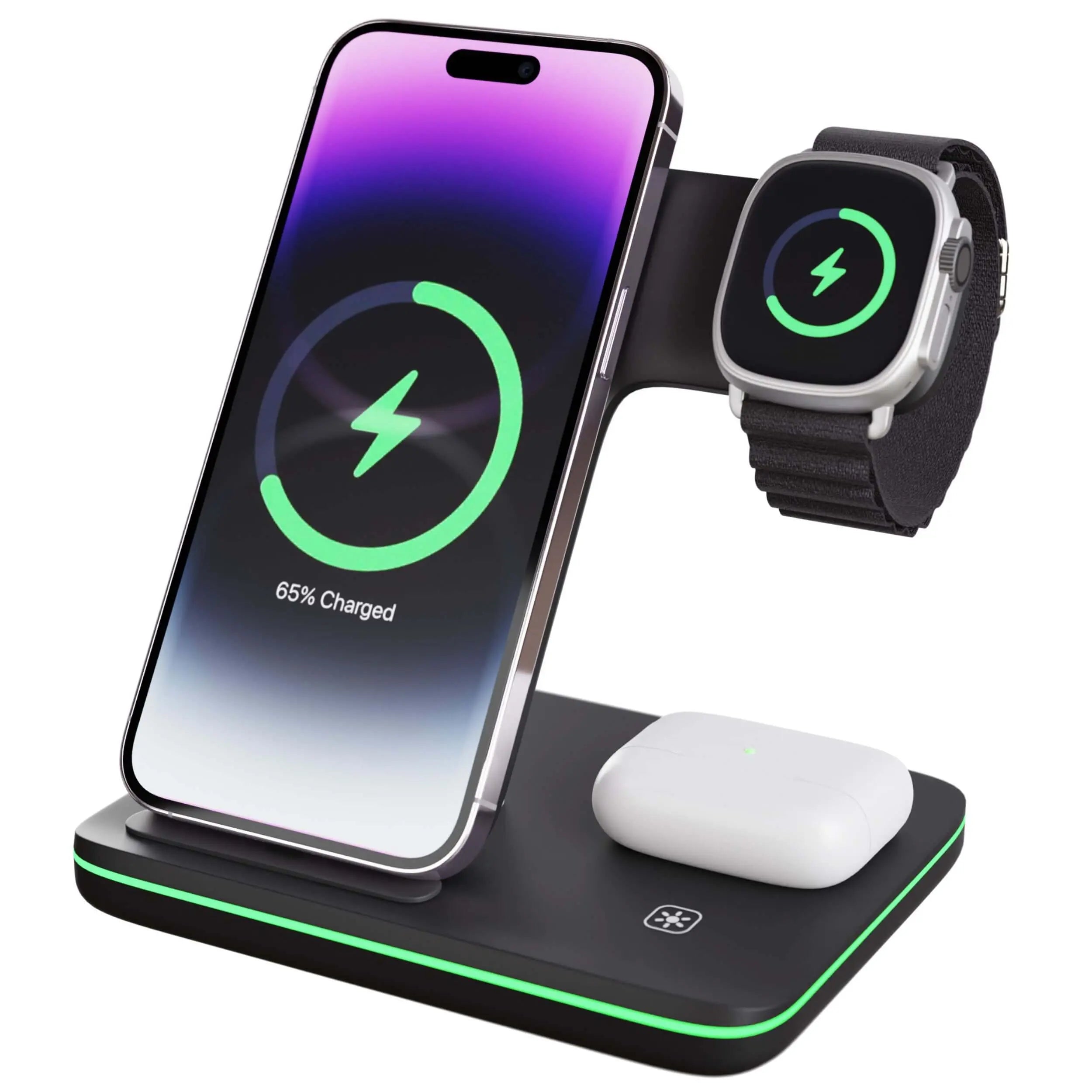 3 in 1 Wireless Charging Station for Apple iPhone 14 Pro Max, Apple Watch Series 8, Ultra, and Apple AirPods Pro 2