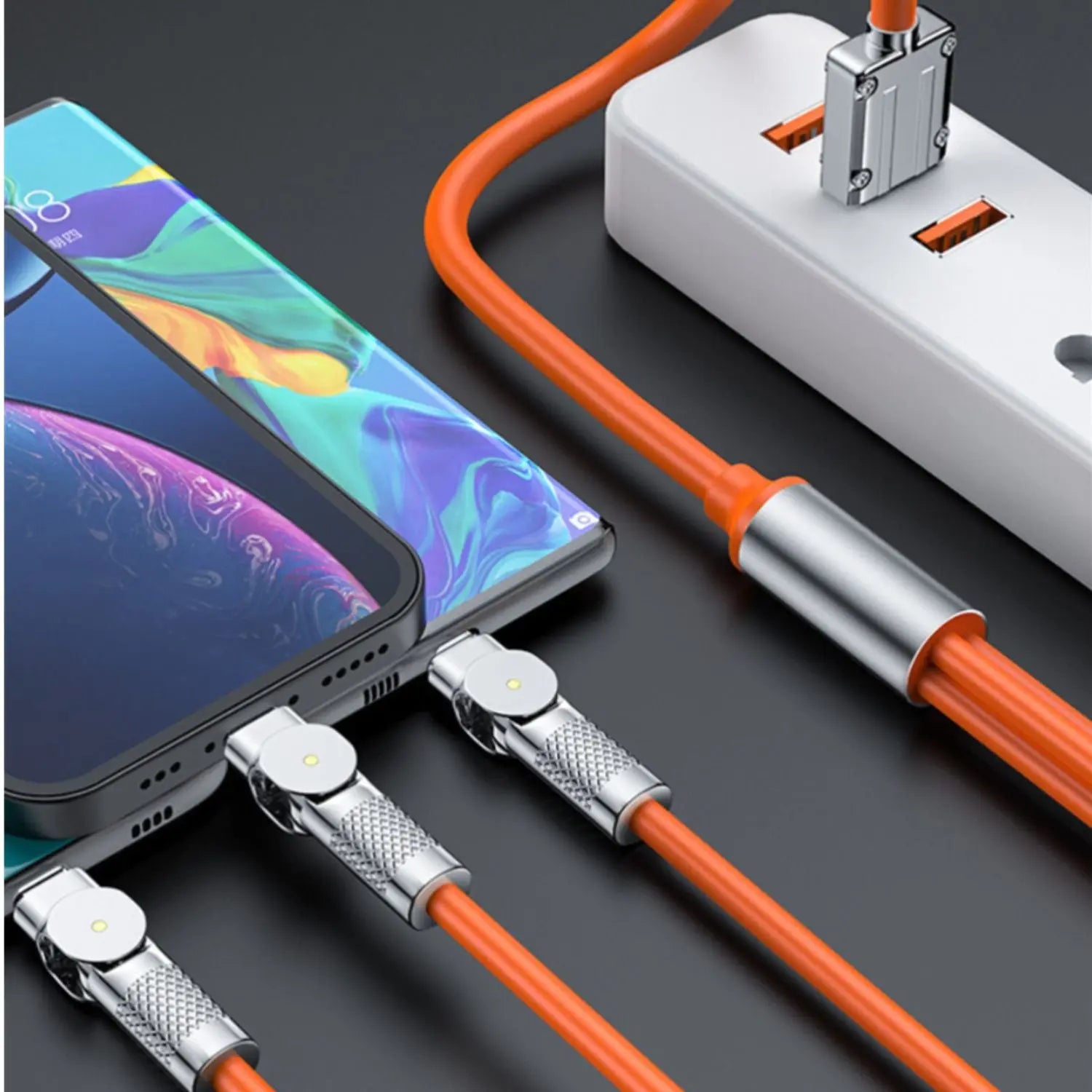 3 in 1 Charging Cable with Universal Compatbility & 120W