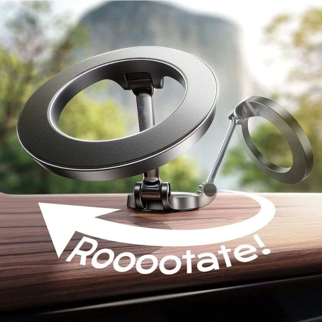 Magnetic Car Phone Holder with Rotation & Fold