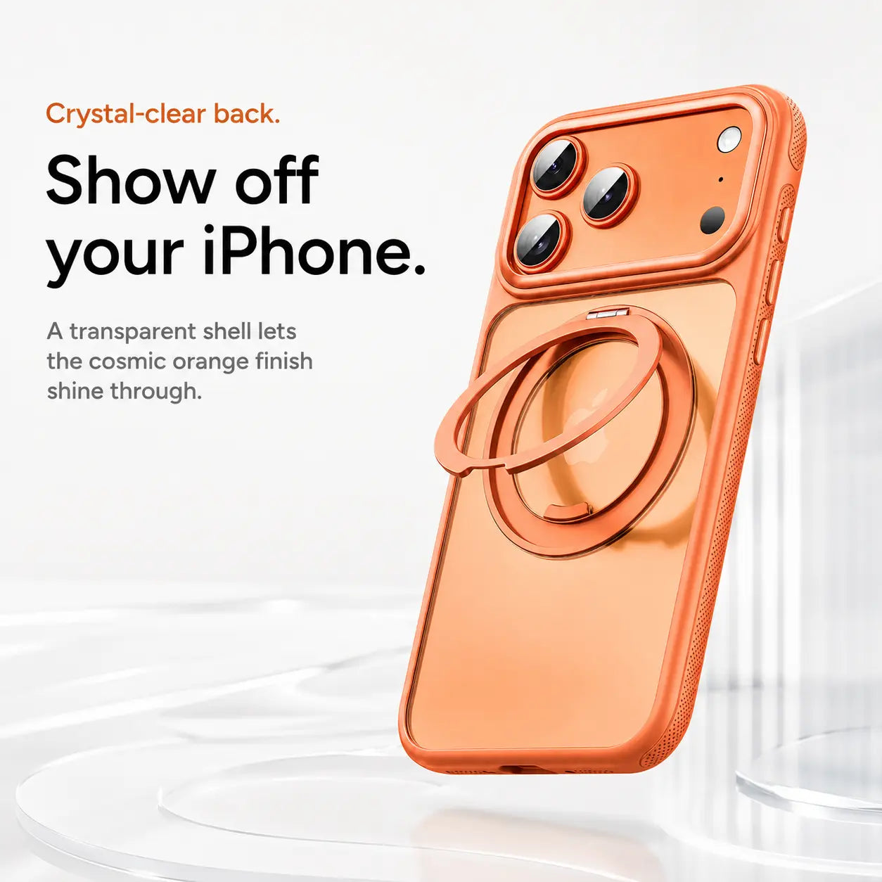 iPhone case with hands-free stand for videos and calls
