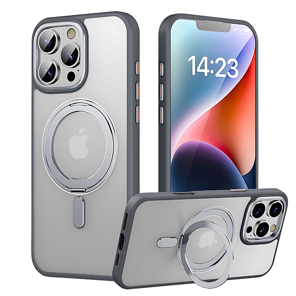 Magnetic Case with Kickstand for iPhone