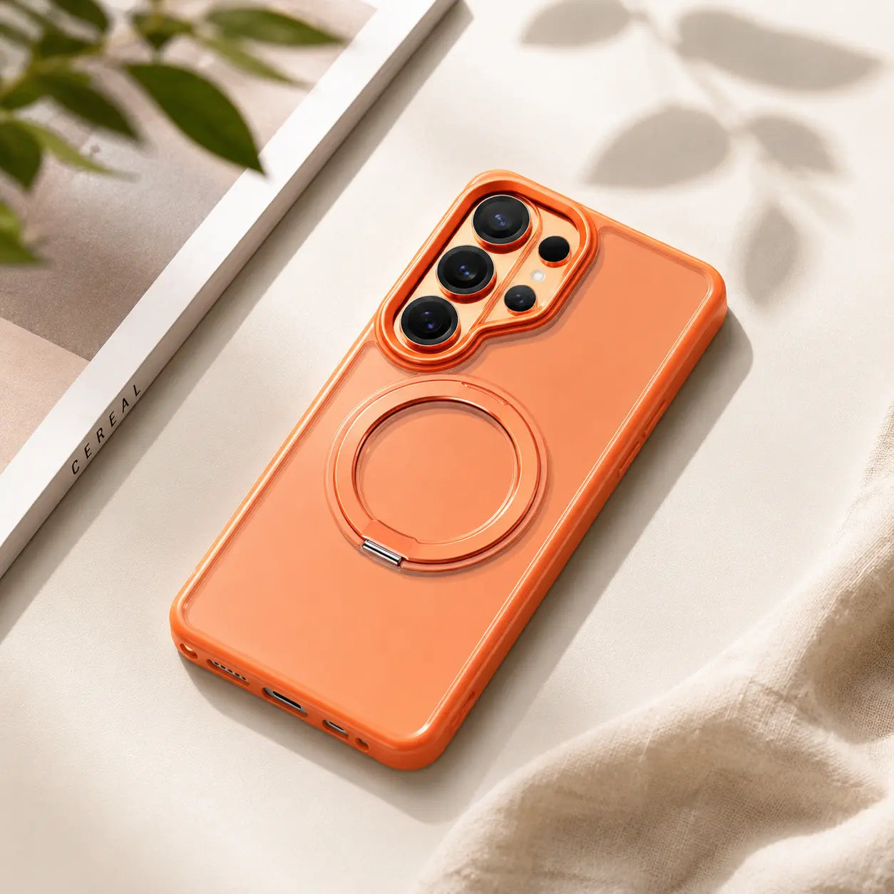Magnetic Samsung Galaxy case with built-in kickstand